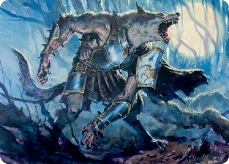 Moonrage Brute Art Card [Innistrad: Midnight Hunt Art Series] | Webway Games