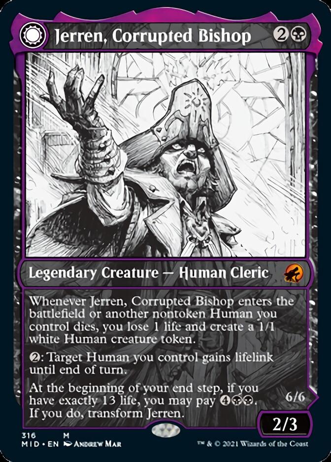 Jerren, Corrupted Bishop // Ormendahl, the Corrupted (Showcase Eternal Night) [Innistrad: Midnight Hunt] | Webway Games