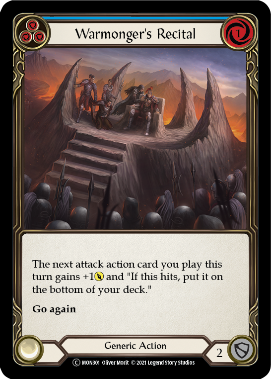 Warmonger's Recital (Blue) [U-MON301] Unlimited Normal | Webway Games