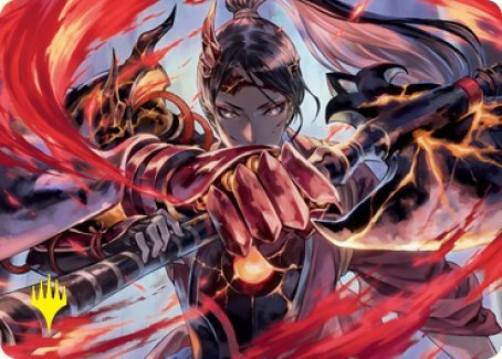 Risona, Asari Commander Art Card (Gold-Stamped Signature) [Kamigawa: Neon Dynasty Art Series] | Webway Games