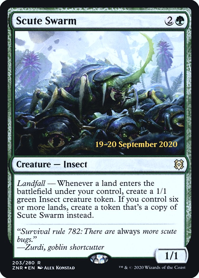 Scute Swarm  [Zendikar Rising Prerelease Promos] | Webway Games