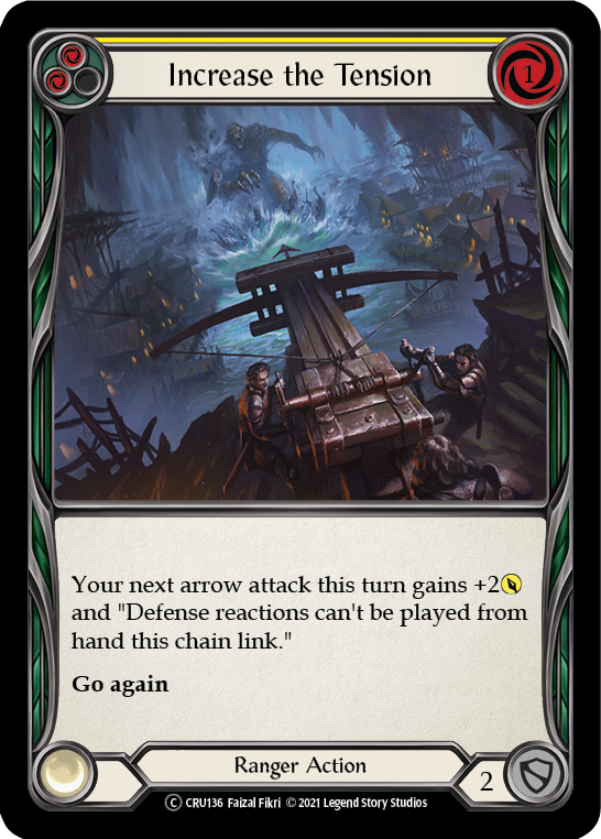 Increase the Tension (Yellow) (Rainbow Foil) [CRU136-RF] Unlimited Rainbow Foil | Webway Games