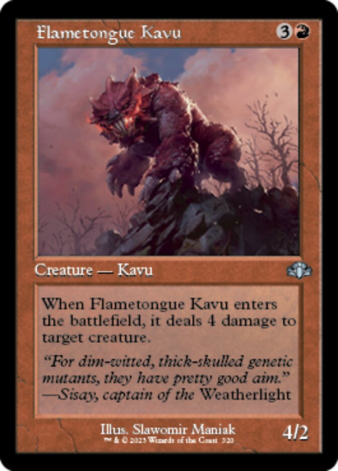 Flametongue Kavu (Retro) [Dominaria Remastered] | Webway Games