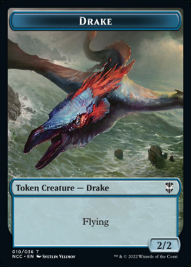 Zombie // Drake Double-sided Token [Streets of New Capenna Commander Tokens] | Webway Games