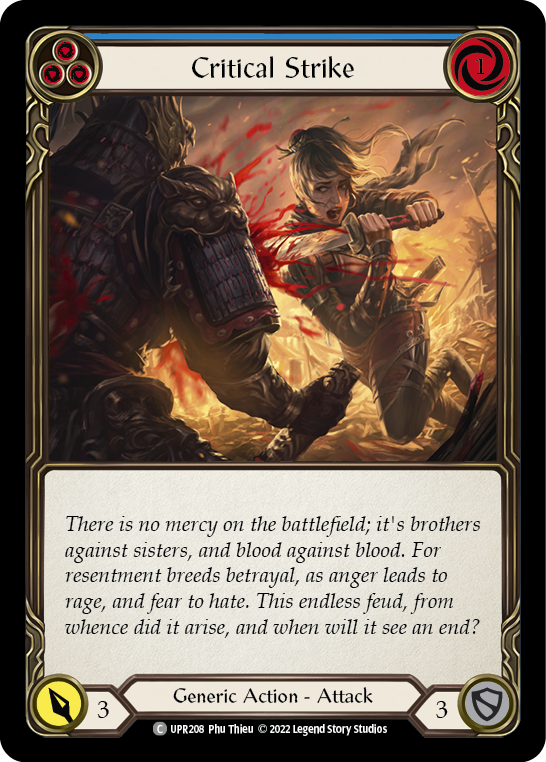 Critical Strike (Blue) [UPR208] (Uprising) | Webway Games