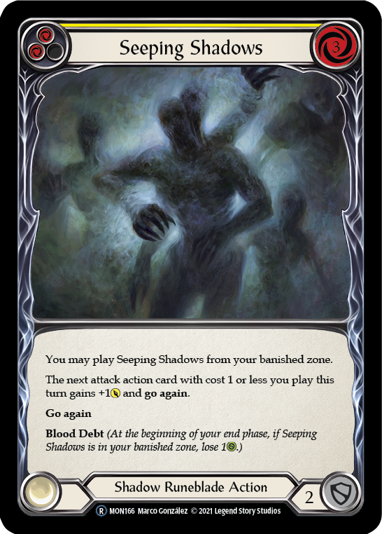 Seeping Shadows (Yellow) [U-MON166] Unlimited Normal | Webway Games