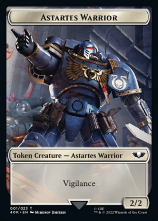 Astartes Warrior (001) // Robot Double-sided Token [Universes Beyond: Warhammer 40,000 Tokens] | Webway Games