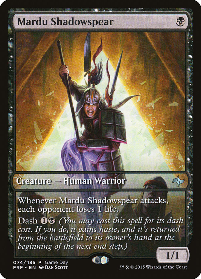 Mardu Shadowspear (Game Day) [Fate Reforged Promos] | Webway Games