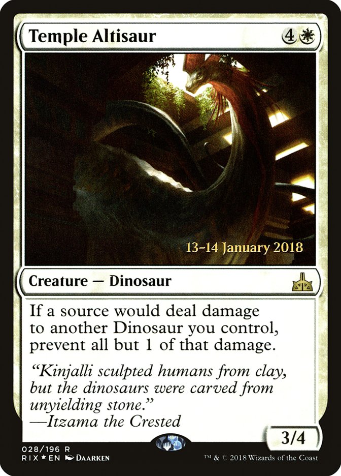 Temple Altisaur (Prerelease) [Rivals of Ixalan Prerelease Promos] | Webway Games