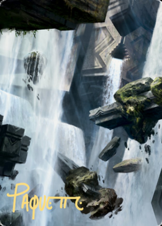 Island 1 Art Card (Gold-Stamped Signature) [Zendikar Rising Art Series] | Webway Games