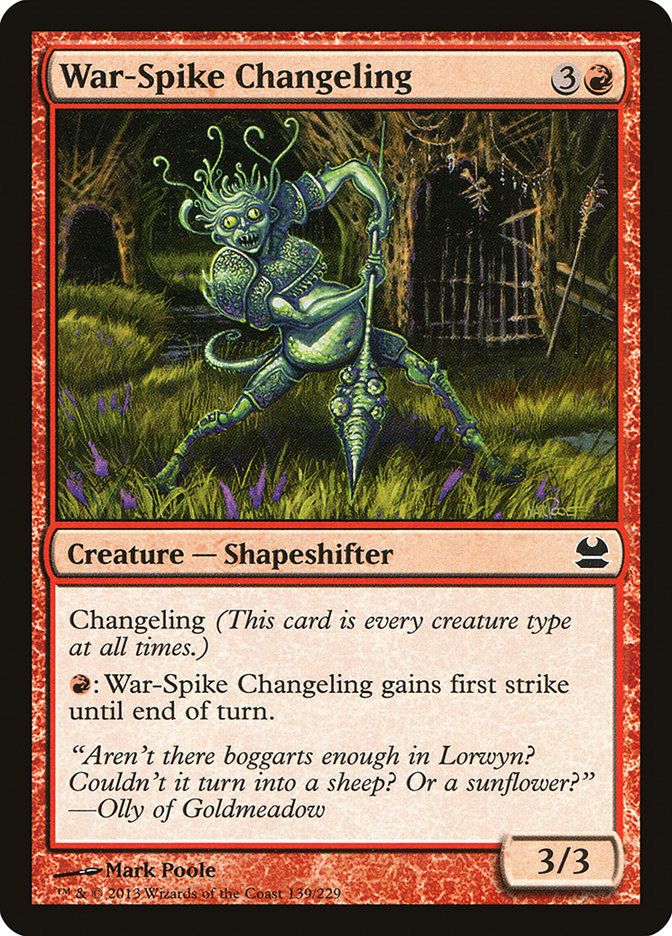 War-Spike Changeling [Modern Masters] | Webway Games