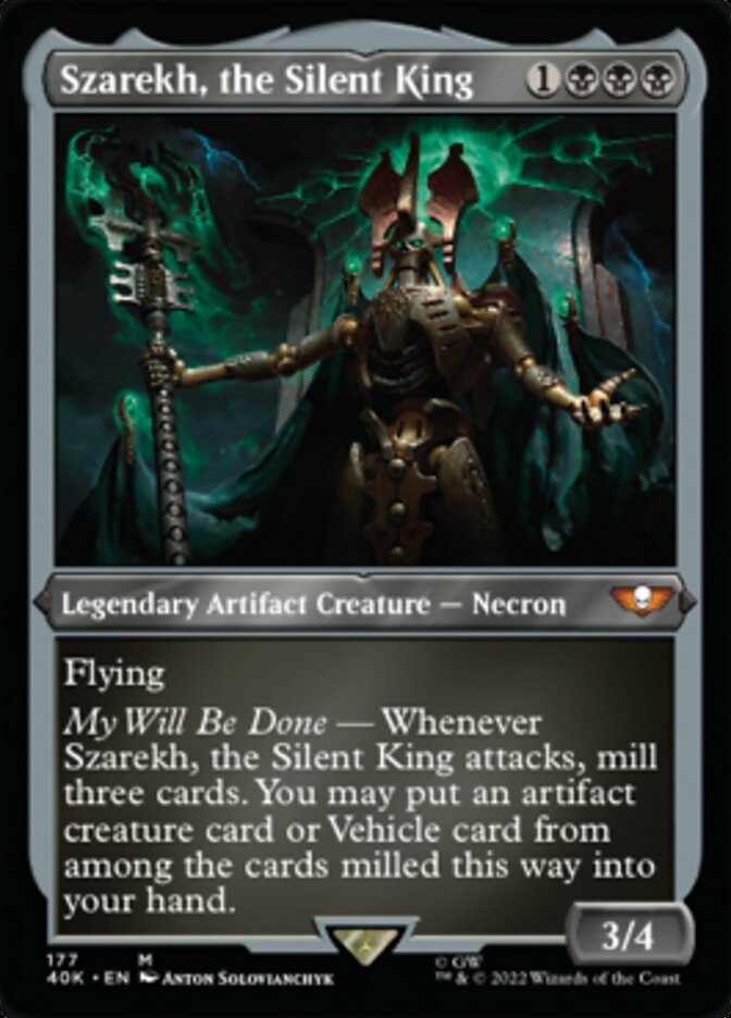 Szarekh, the Silent King (Display Commander) (Surge Foil) [Universes Beyond: Warhammer 40,000] | Webway Games