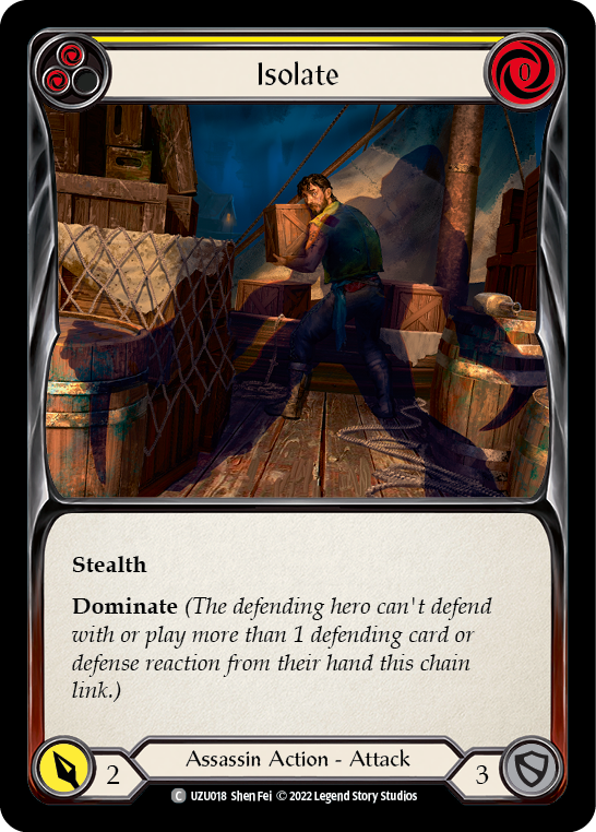 Isolate (Yellow) [UZU018] (Outsiders Uzuri Blitz Deck) | Webway Games