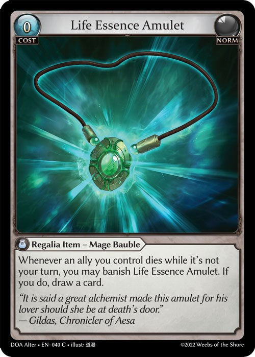 Life Essence Amulet (040) [Dawn of Ashes: Alter Edition] | Webway Games