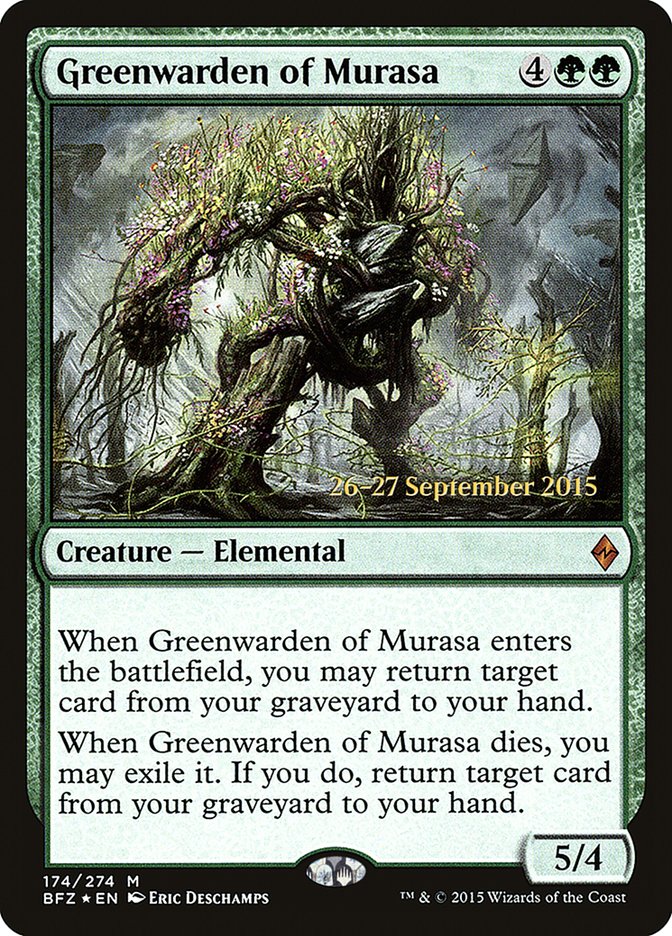 Greenwarden of Murasa  (Prerelease) [Battle for Zendikar Prerelease Promos] | Webway Games
