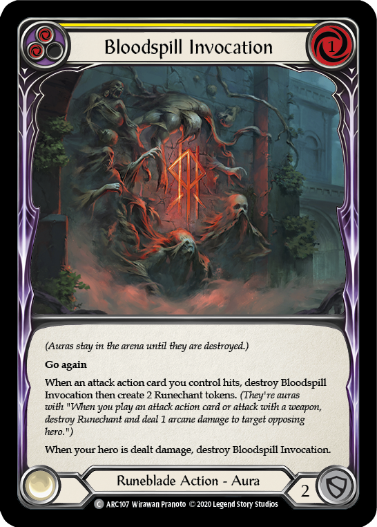 Bloodspill Invocation (Yellow) [ARC107] Unlimited Rainbow Foil | Webway Games
