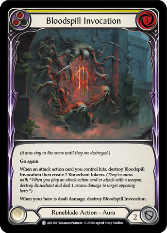 Bloodspill Invocation (Yellow) [ARC107] Unlimited Rainbow Foil