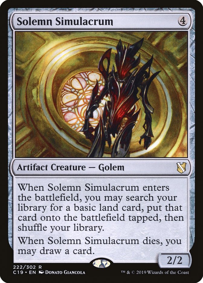Solemn Simulacrum [Commander 2019] | Webway Games