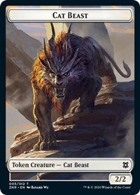 Cat Beast // Insect Double-sided Token [Zendikar Rising Tokens] | Webway Games