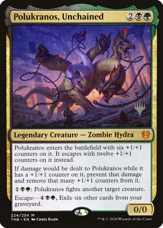 Polukranos, Unchained (Promo Pack) [Theros Beyond Death Promos] | Webway Games