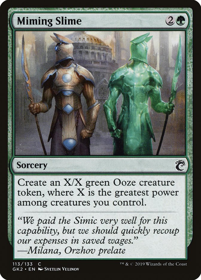 Miming Slime [Ravnica Allegiance Guild Kit] | Webway Games