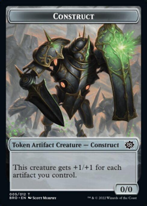 Powerstone // Construct (005) Double-Sided Token [The Brothers' War Tokens] | Webway Games