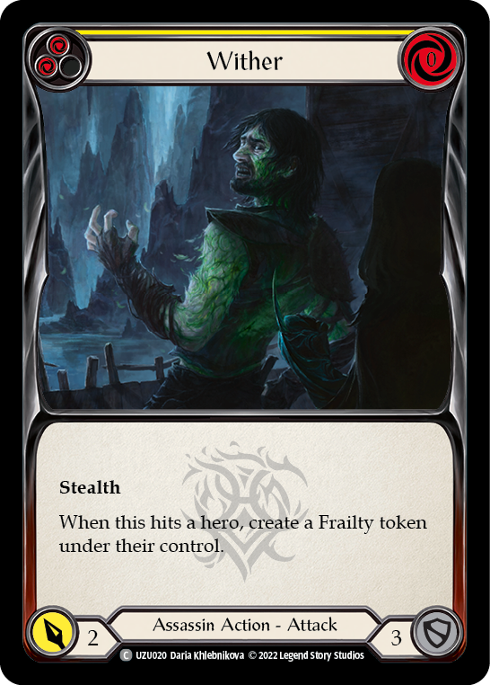 Wither (Yellow) [UZU020] (Outsiders Uzuri Blitz Deck) | Webway Games