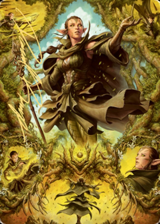 Nissa of Shadowed Boughs 2 Art Card (Gold-Stamped Signature) [Zendikar Rising Art Series] | Webway Games