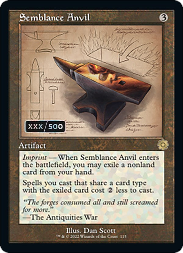 Semblance Anvil (Retro Schematic) (Serial Numbered) [The Brothers' War Retro Artifacts] | Webway Games