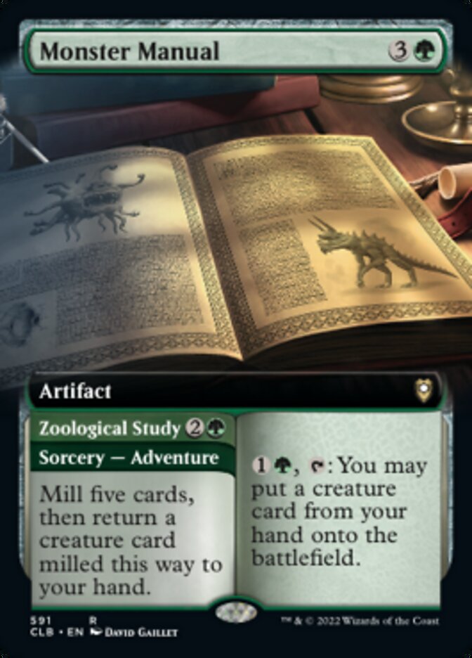 Monster Manual // Zoological Study (Extended Art) [Commander Legends: Battle for Baldur's Gate] | Webway Games