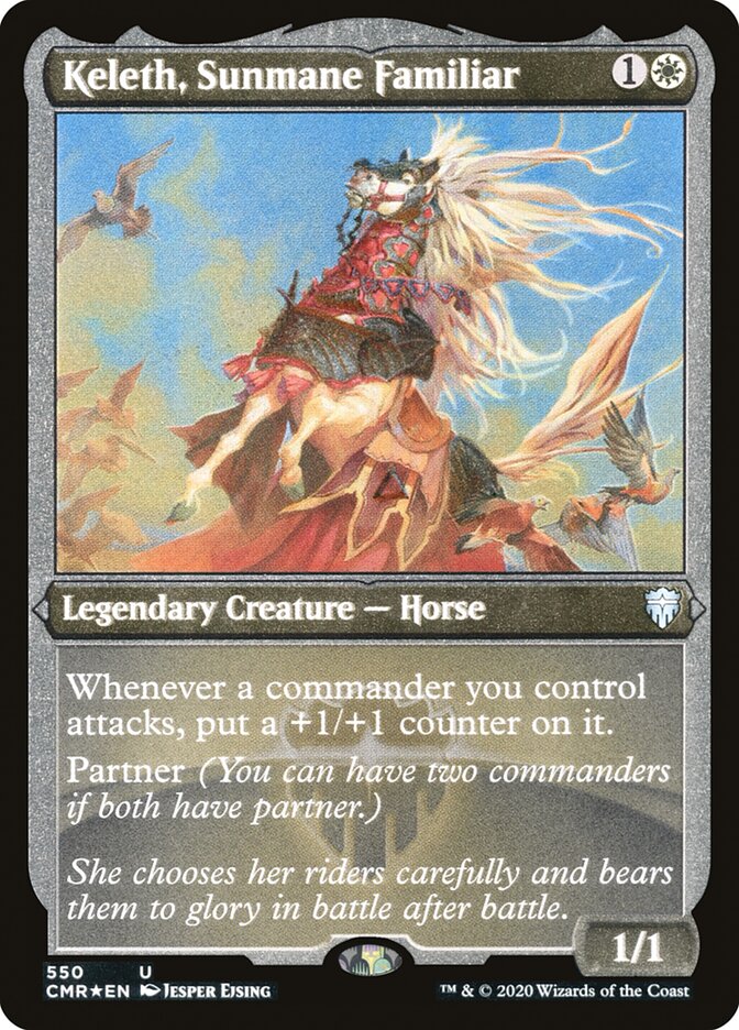 Keleth, Sunmane Familiar [Commander Legends Etched] | Webway Games