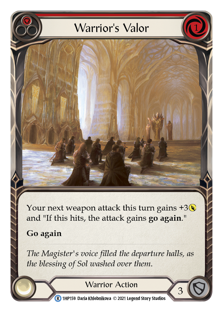 Warrior's Valor (Red) [1HP159] | Webway Games