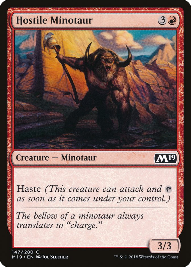 Hostile Minotaur [Core Set 2019] | Webway Games