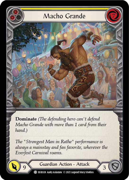 Macho Grande (Yellow) [EVR028] (Everfest)  1st Edition Rainbow Foil | Webway Games