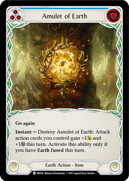 Amulet of Earth (Blue) [BRI026] (Tales of Aria Briar Blitz Deck)  1st Edition Normal | Webway Games