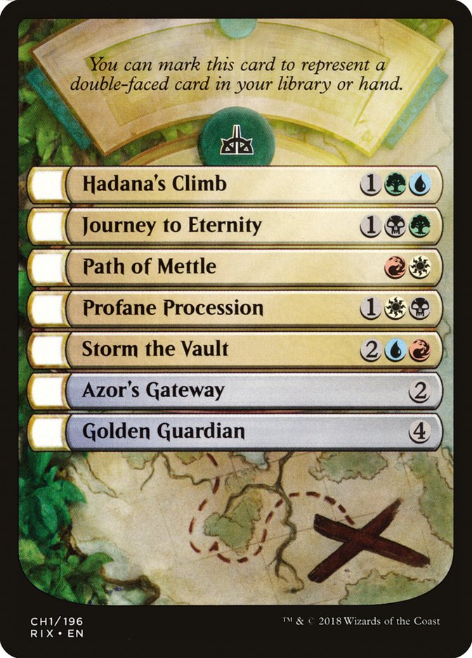 Checklist Card - Rivals of Ixalan [Rivals of Ixalan Tokens] | Webway Games