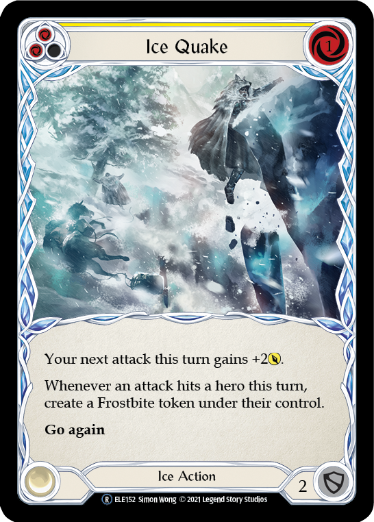 Ice Quake (Yellow) [U-ELE152] Unlimited Rainbow Foil | Webway Games