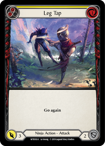 Leg Tap (Yellow) [WTR102-C] Alpha Print Rainbow Foil