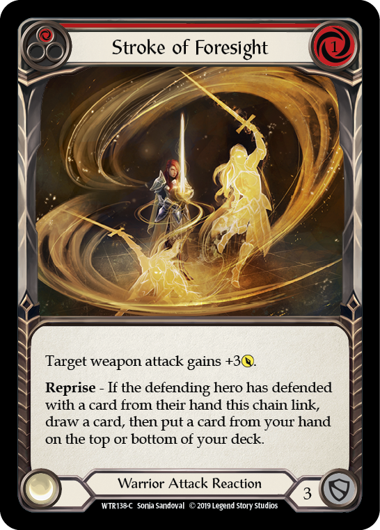 Stroke of Foresight (Red) [WTR138-C] Alpha Print Rainbow Foil | Webway Games
