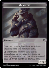 Saproling // Manifest Double-Sided Token [Murders at Karlov Manor Commander Tokens] | Webway Games