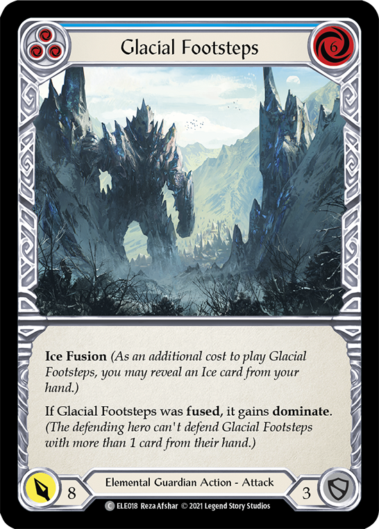 Glacial Footsteps (Blue) [ELE018] (Tales of Aria)  1st Edition Rainbow Foil | Webway Games