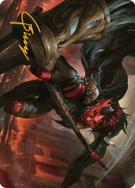 Karlach, Fury of Avernus Art Card (34) (Gold-Stamped Signature) [Commander Legends: Battle for Baldur's Gate Art Series] | Webway Games