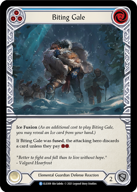 Biting Gale (Blue) [ELE009] (Tales of Aria)  1st Edition Normal | Webway Games