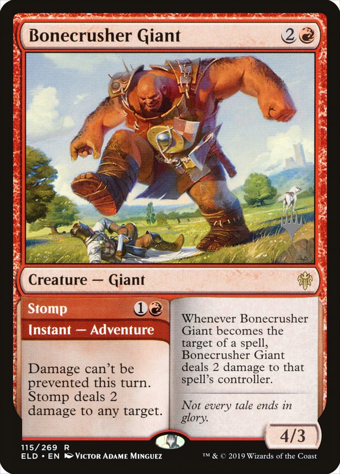 Bonecrusher Giant // Stomp (Promo Pack) [Throne of Eldraine Promos] | Webway Games