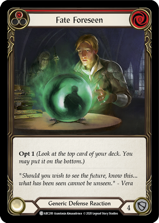 Fate Foreseen (Red) [ARC200] Unlimited Rainbow Foil | Webway Games