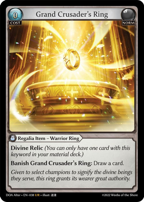 Grand Crusader's Ring (038) [Dawn of Ashes: Alter Edition] | Webway Games