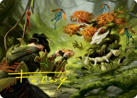 Commune with Spirits Art Card (Gold-Stamped Signature) [Kamigawa: Neon Dynasty Art Series] | Webway Games