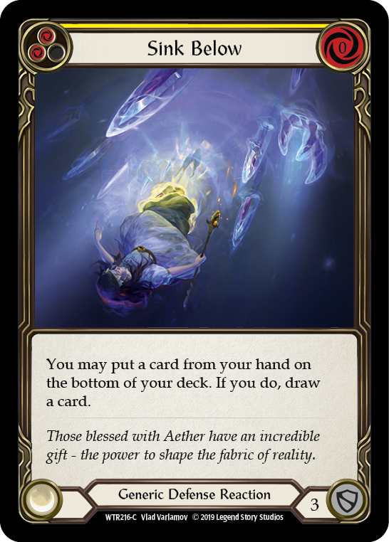 Sink Below (Yellow) [WTR216-C] Alpha Print Rainbow Foil | Webway Games