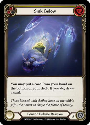 Sink Below (Yellow) [WTR216-C] Alpha Print Rainbow Foil