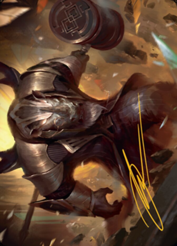 Perrie, the Pulverizer Art Card (Gold-Stamped Signature) [Streets of New Capenna Art Series] | Webway Games